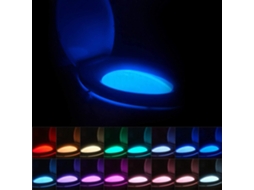 Luz Noturna para Vaso Sanitário com 16 Cores e Led Ativado por Sensor de Movimento BRILVIBERA