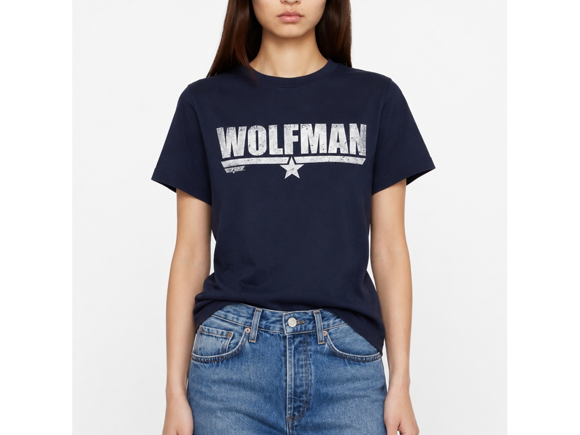 Rockinstone Top Gun Movie Wolfman Navy Adult T-shirt Size:xxl