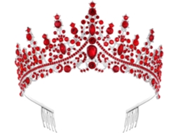 Coroa de Noiva com Strass e alça segura SFUSHOS