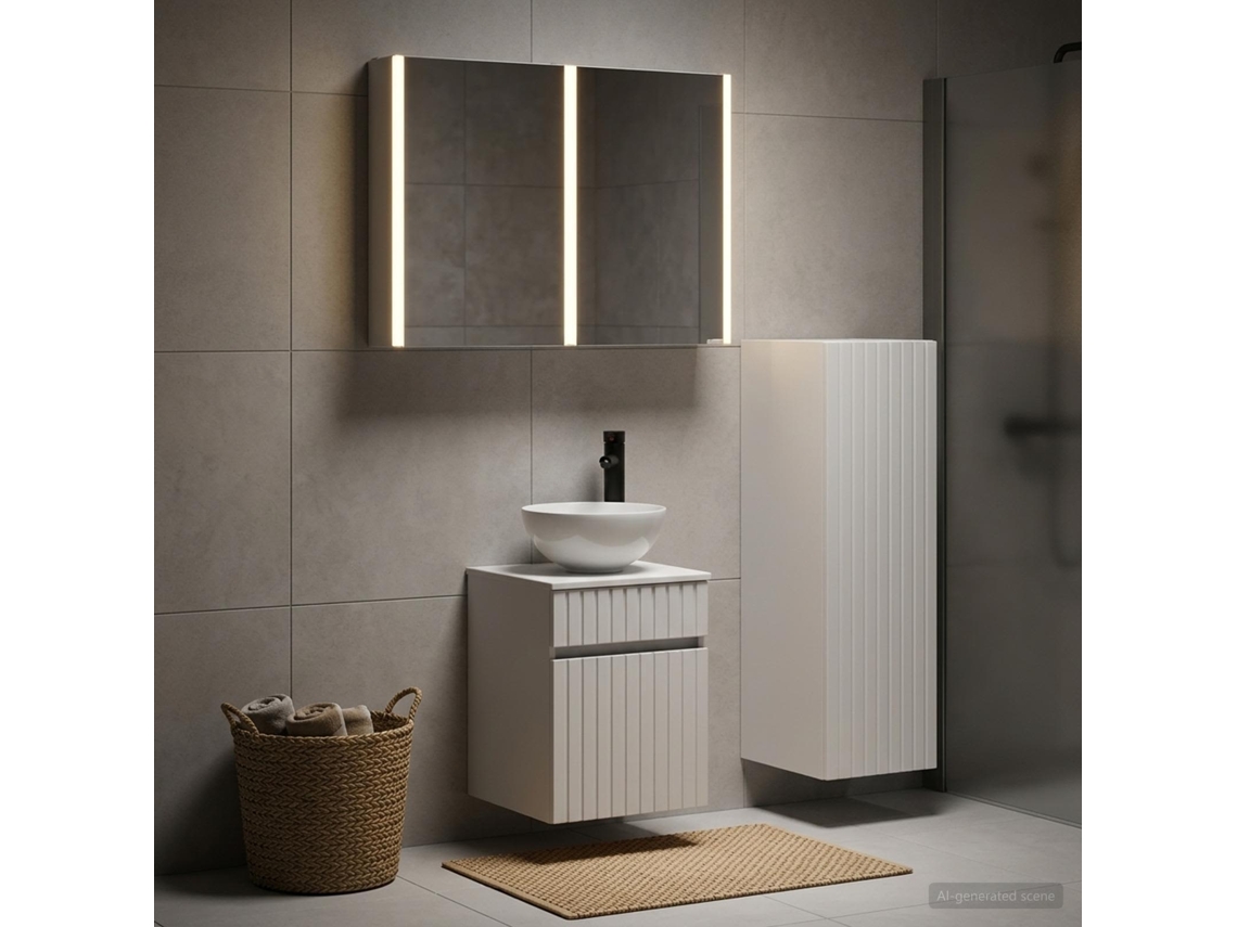 Vidaxl Conjunto De Móveis Para Banheiro 4 Unid. Branco