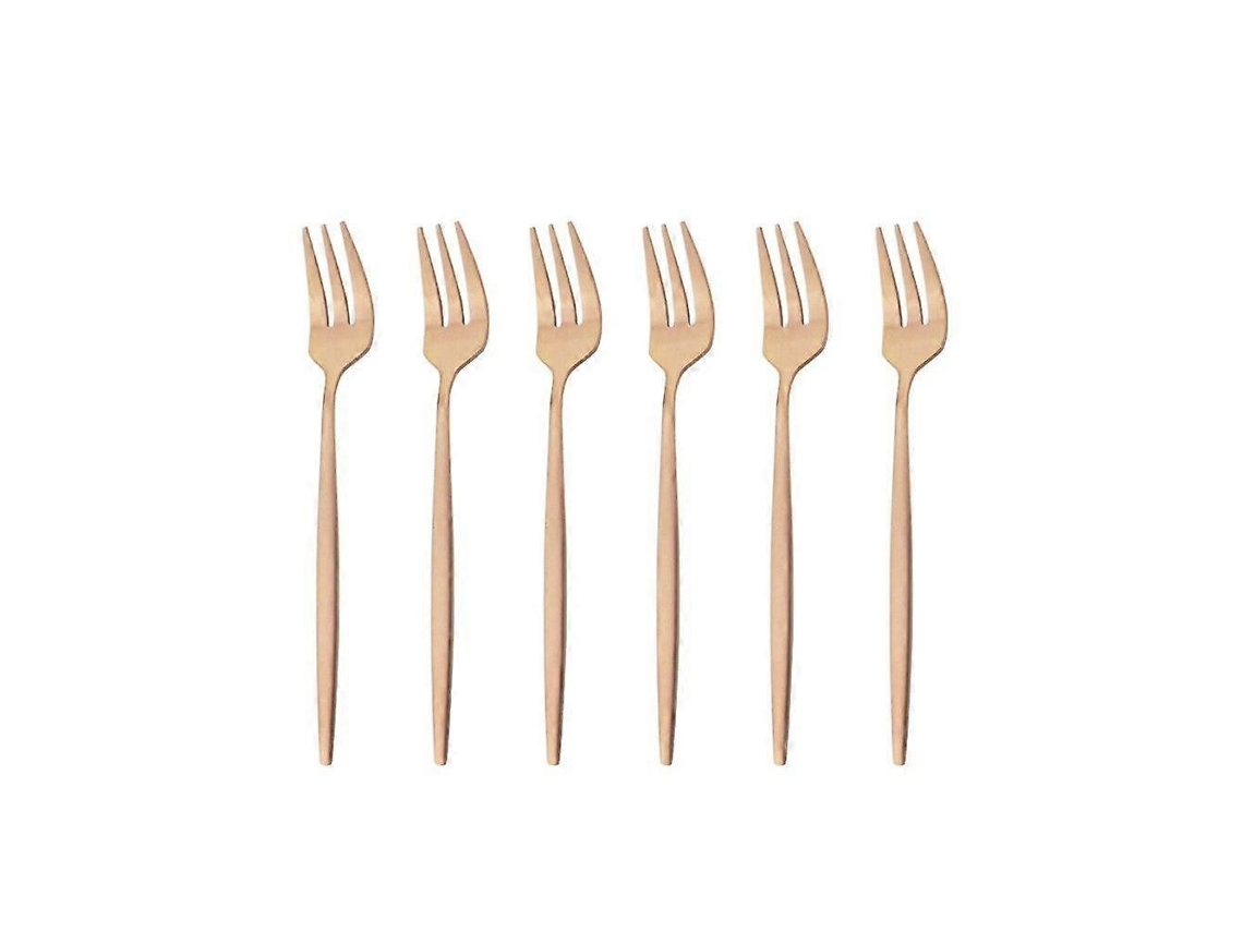 6 Peças Aço Inoxidável Rosa Dourado