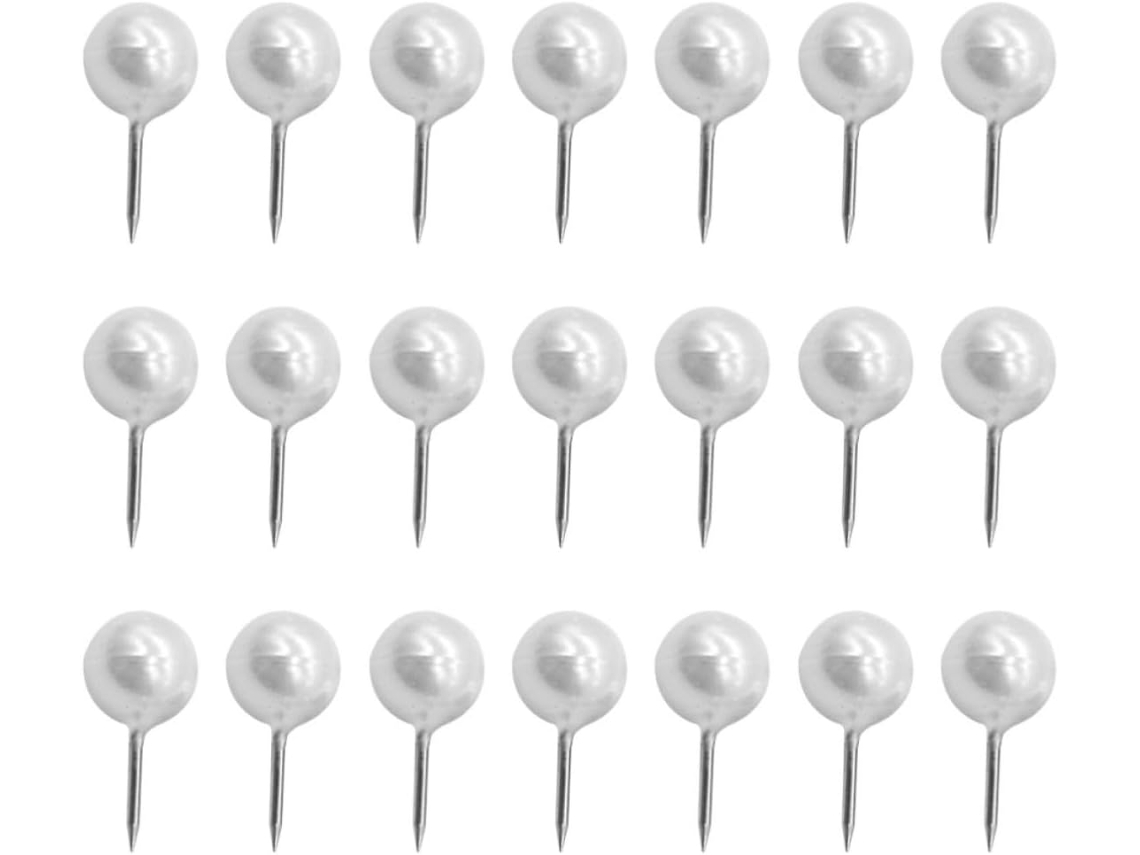 Pacote de Tachinhas Redondas Brancas para Fotos e Quadros, 100 Unidades, Tamanho Ergonômico e Manuseio Confortável, Ideais