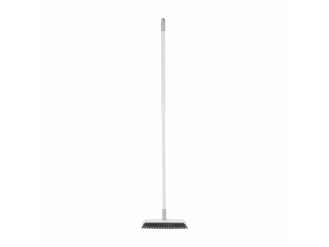 Escova De Limpeza Profunda Para Limpeza De Pisos, Escova Extensível Para Banheira, Chuveiro, Banheiro, Cinza E Branco