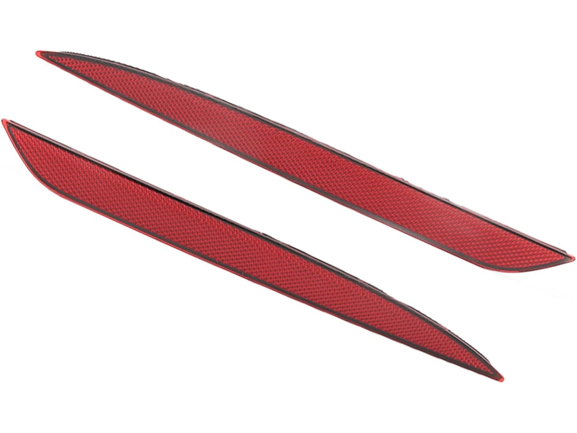 Refletor Para Choque Traseiro, Luz De Advertência Alta Visibilidade, Melhoria Na Segurança, 1par, Vermelho