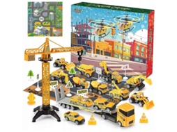 Calendário De Adviento Para Crianças 24 Carros De Engenharia De Liga 1:64 2024
