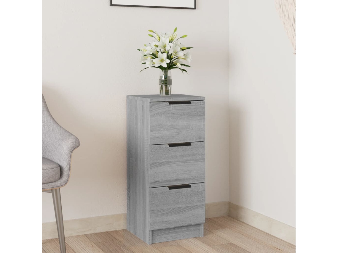 Aparador de 30x30x70 cm, madera procesada, color Gris Sonoma