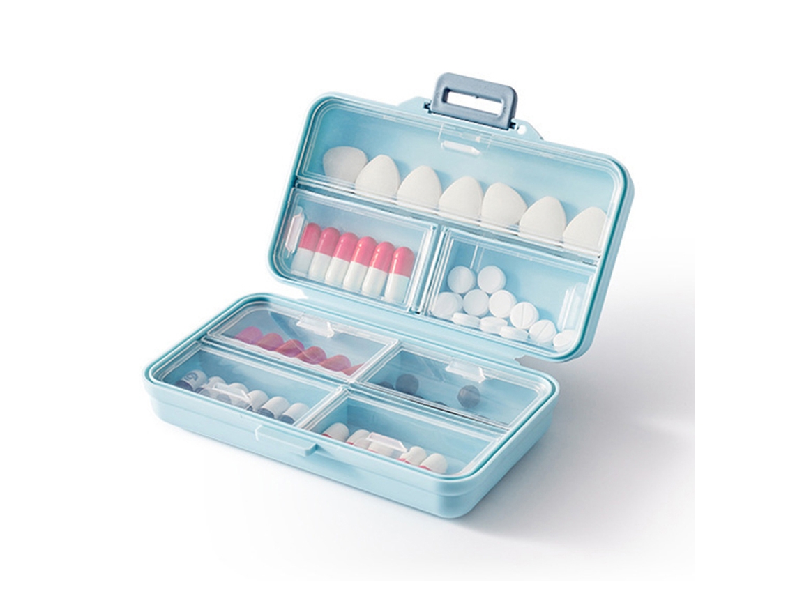 Porta Comprimidos Semanal Para 7 Dias, Estojo Medicamentos De Viagem, Ideal Casa, Organizador Comprimidos, Grande Capacidade E R Aquaforge