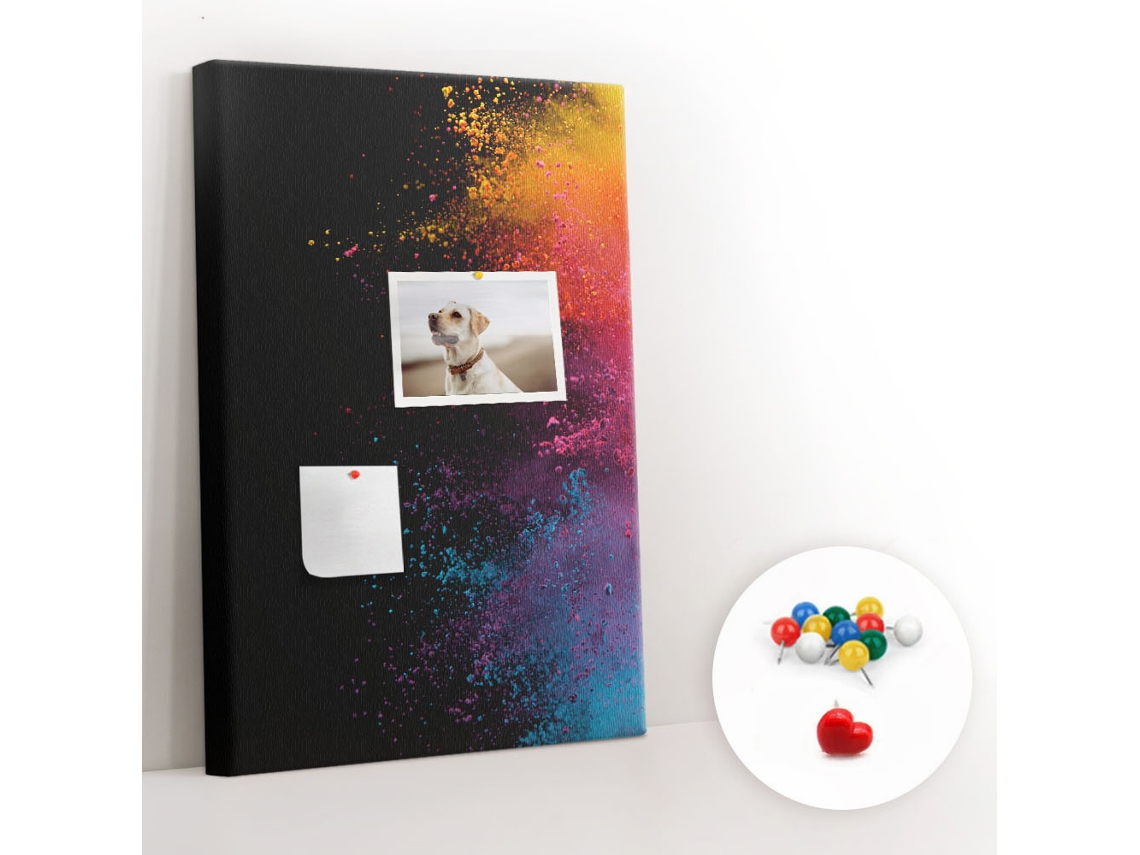 Painel De Cortiça Para Parede Pó Colorido Para O Quarto Das Crianças Espelharte (40x60 Cm)