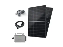 Kit solar plugin Robinsun Eco 800 W · 2 painéis canadense 460 W + microinversor + cabo 5 m