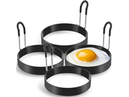 Conjunto De 4 Aros Para Ovos, Forma De Aço Inoxidável Para Ovos, Panquecas E Omeletes