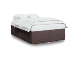 Bed Frame, Bed Frames Vidaxl Marrom Tecido (140 X 200 Cm)