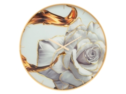 Relógio De Parede Cristal Rosa Cm Ø 80x5 Único / Multicolorido