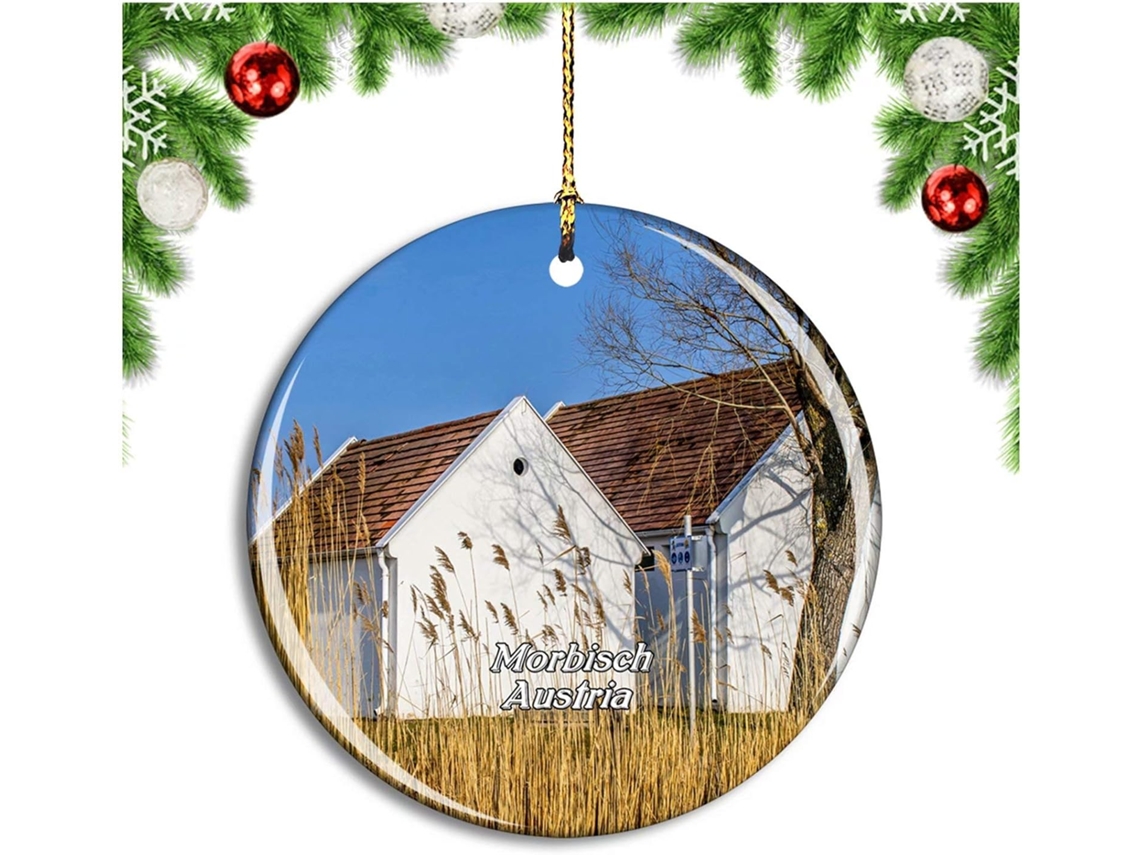 Morbisch, Áustria - Enfeite de árvore de Natal para pendurar - Coleção de lembranças de viagem da cidade