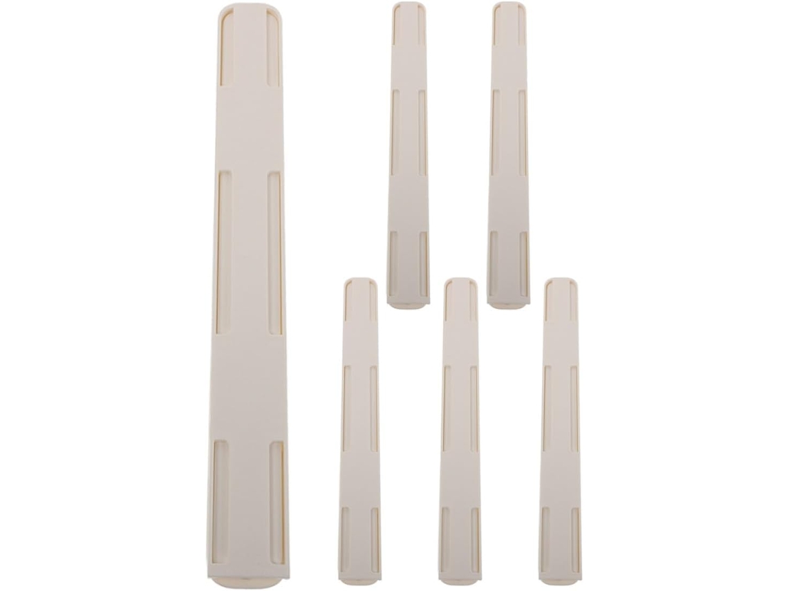 Housoutil Conjunto De 6 Peças Trilhos Deslizantes Brancos Para Gavetas, Guias Centrais Para Armários De Cozinha E Quarto