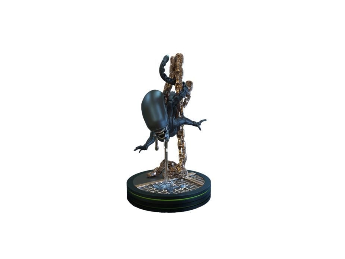 Figurinha Q Fig Xenomorph 13 Cm Quantum Mechanix Alien Figurinha Noir 14 Anos