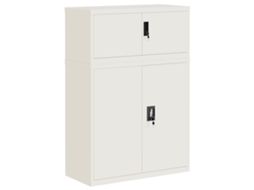 Arquivador 90x40x130 Cm Aço Branco MAISON EXCLUSIVE