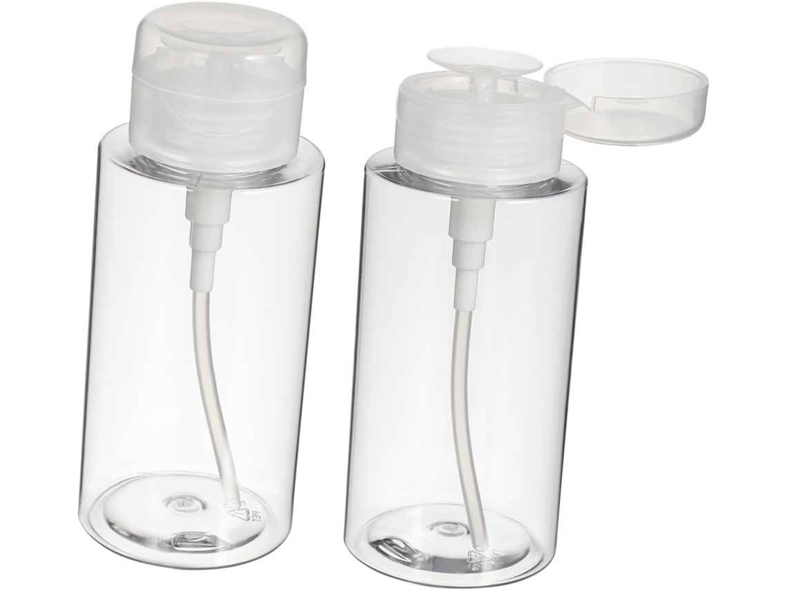 Frasco Com Bomba Dosadora Para Cosméticos Líquidos De 300ml, Pacote Com 2 Unidades, Recipientes De Viagem Para Removedor De Maquiagem.