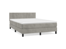 Box Spring Bed, Box Spring Beds Vidaxl Cinzeto Veludo (140 X 200 Cm)