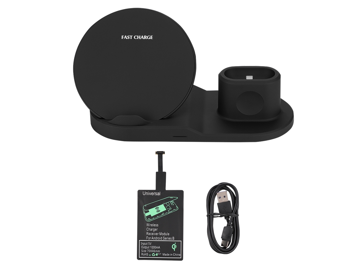 Dock de Carregamento Sem Fio LAXISCREED 3 em 1 10w Rápido