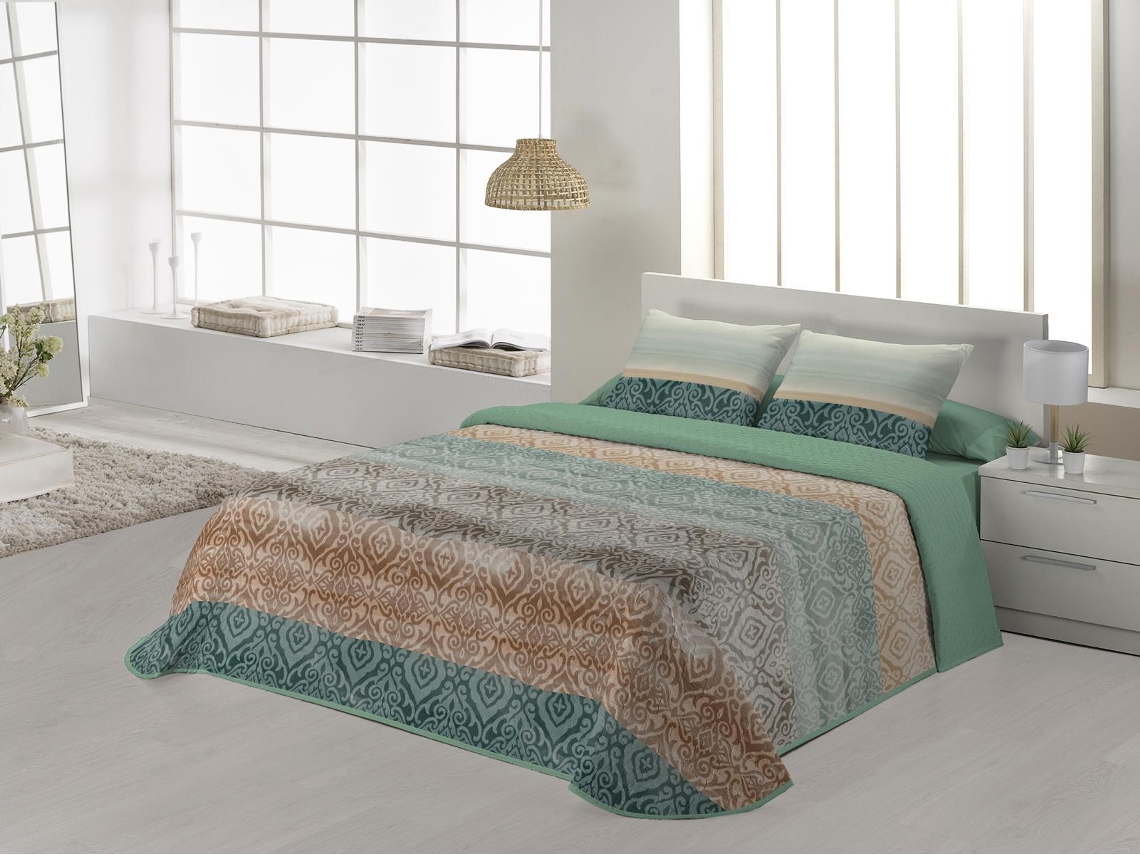 Colcha JVR Bakar (Poliéster - Verde - 160 cm)