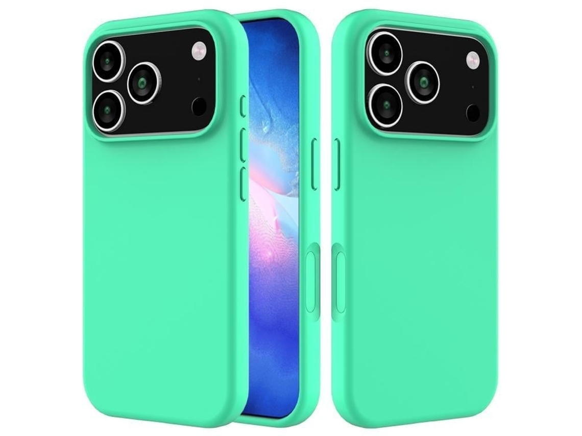 Capa De Silicone Para Iphone 17 Pro Max - Cor Sólida - Verde