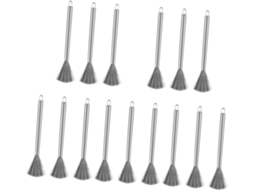 Conjunto De 15 Escovas De Aço Inoxidável Para Limpeza De Panelas E Frigideiras.