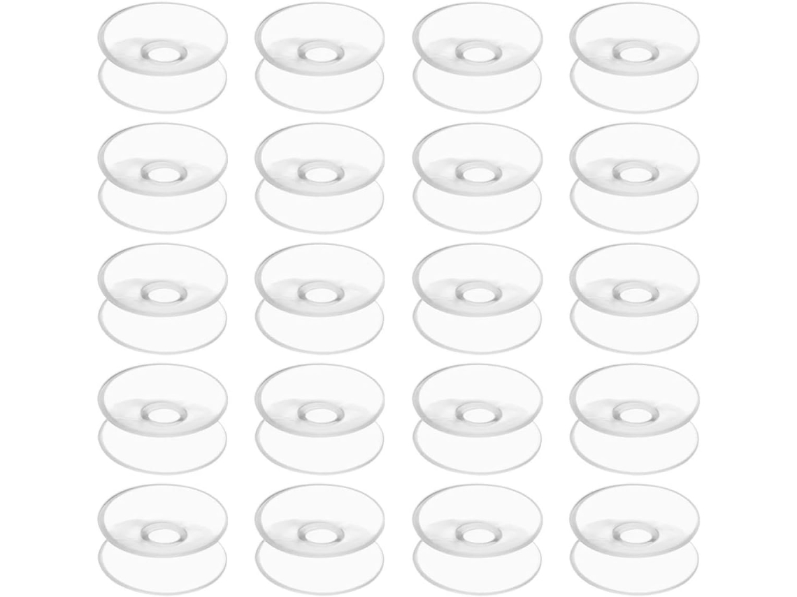 Conjunto De 20 Ventosas Transparentes Dupla Face Para Fixação Estável Em Mesas Vidro E Janelas Cozinha
