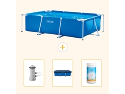 Intex Piscina Com Estrutura Retangular - 300x200x75 Cm - 4-peças Scb75
