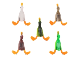 Isca de Pato Flutuante 3d para Pesca com Anzol 5pcs