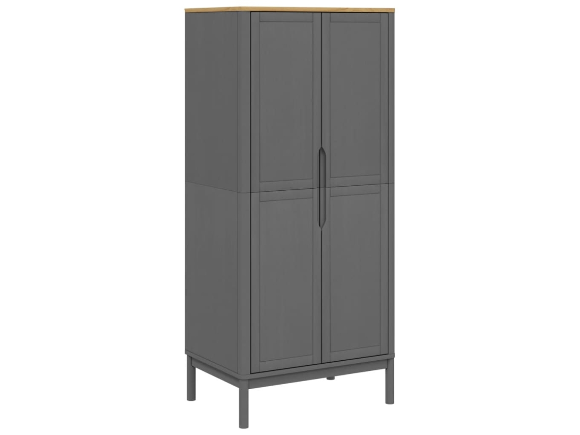 Roupeiro Floro 77x53x171 cm Madeira de Pinho Cinzento MAISON EXCLUSIVE
