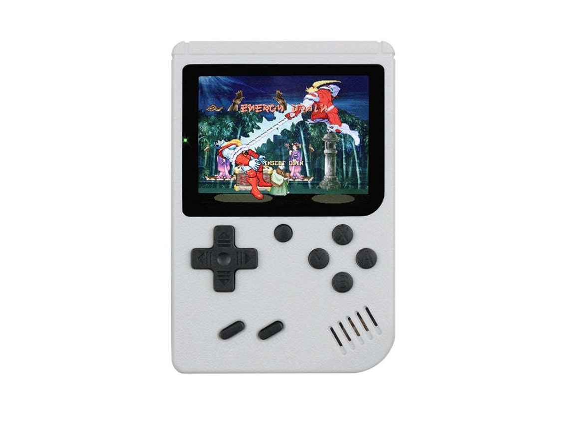 Console de jogos portátil retrô Brilvibera com 400 jogos clássicos de FC, tela de 3 polegadas, branco