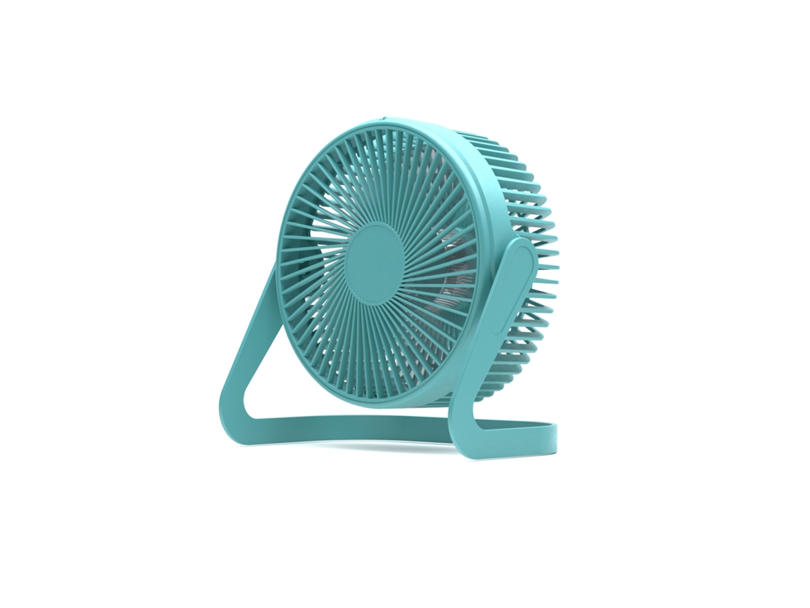 Mini Ventilador De Mesa Usb Azul, Silencioso E Compacto