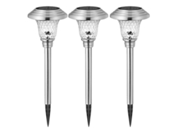 Luzes Solares para Exterior, Brancas, Conjunto com 3 Unidades AQUAFORGE