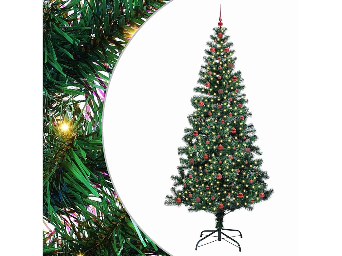 Conjunto 1 Árvore De Natal Vidaxl Verde Pvc (240 Cm)