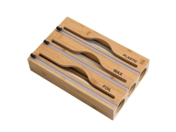 Dispensador De Bambu Para Filme Plástico E Papel Alumínio – Organizador Rolos 31,75 Cm (12,5 Polegadas) | Inclui Manteiga Vegetal_tf_tf