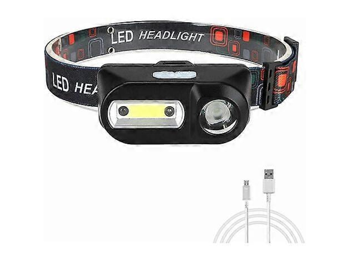 Pacote Com 1 Farol Com Sensor, Farol De Acampamento Recarregável Por Usb Com Fonte De Luz Dupla, Mini Farol De Plástico, Preto Olysi Shop