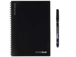 INFINITEBOOK A5 Preto com Marcador (15 folhas)