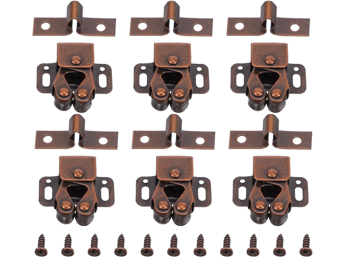 Conjunto De 20 Fechos E Fechaduras De Ferro Com Rolamento Duplo Para Portas De Armários