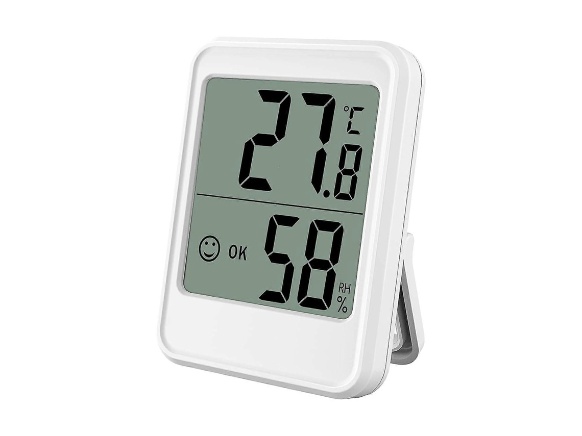 Higrômetro Digital De Interior, Mini Termômetro, Monitor De Umidade Para Ambientes Internos, Quarto De Bebê, Armazém (branco)