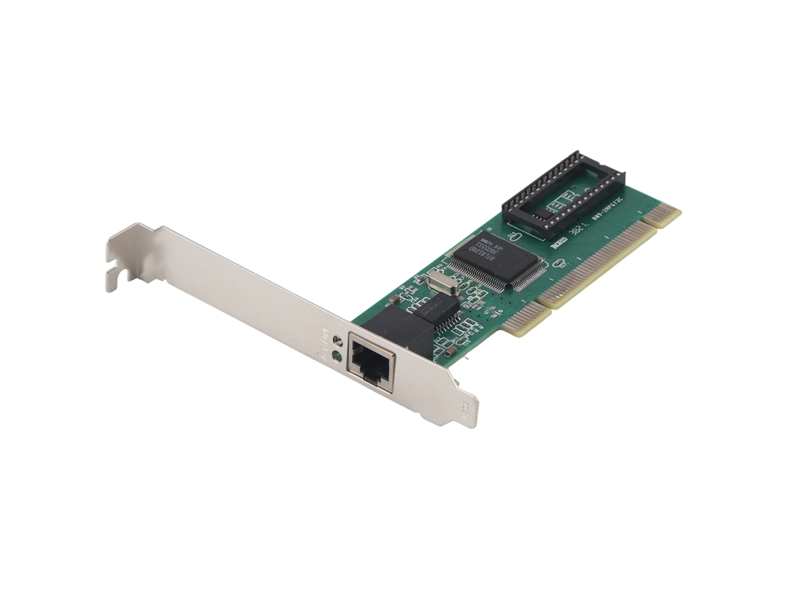 Cartão De Rede Para Computador Desktop Pci Ethernet 10/100mb Lan Rj45 Luz Dourada