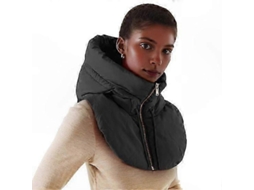 Chaleco Sem Mangas com Capuz Mulher Inverno Acolchoado Impermeável Tamanho S M L
