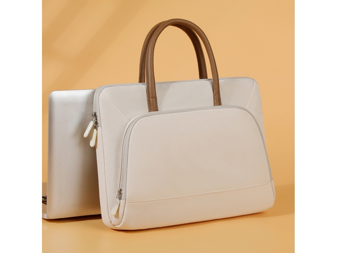 Bolsa Para Portátil Lurelia, Compatível Com Portáteis/tablets Até 13,3", Bege, Poliéster