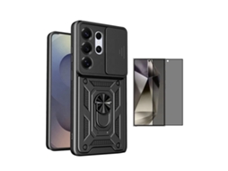Kit Película Anti-spy Capa Magnetic Slide Window Phonecare Para Samsung Galaxy S26 Ultra - Preto