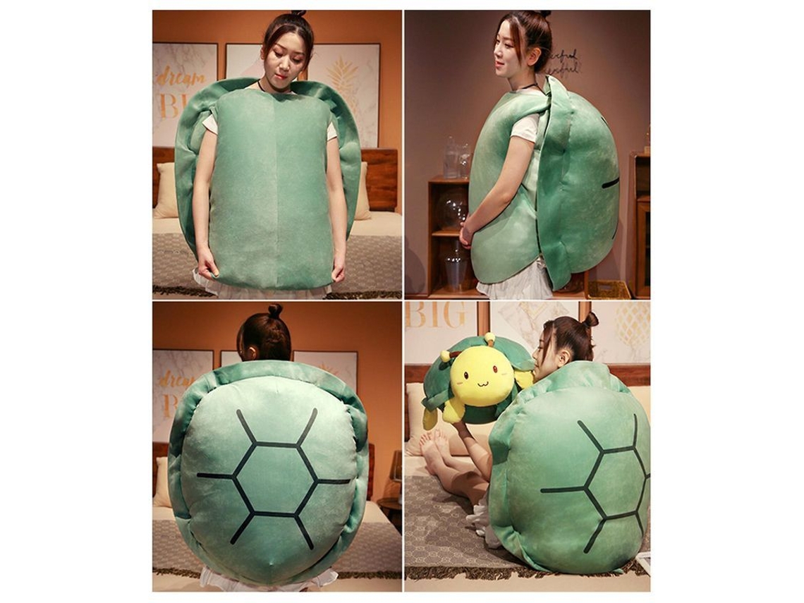 2026 hotsale! Capa de Tartaruga de Pelúcia Usável Almofada Disfarce Brinquedo de Pelúcia 60cm