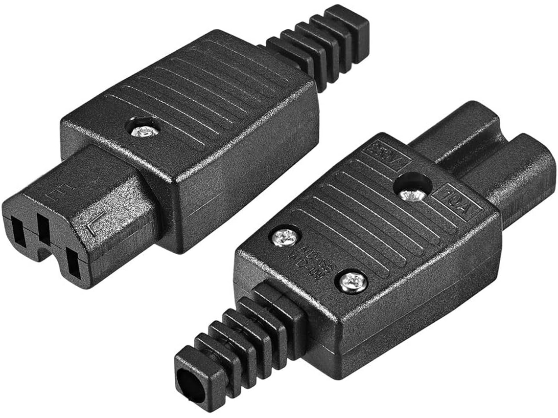 2 Unidades de Tomada Ac110 250v 10a Iec320 C15 com 3 Terminais CHABERLU