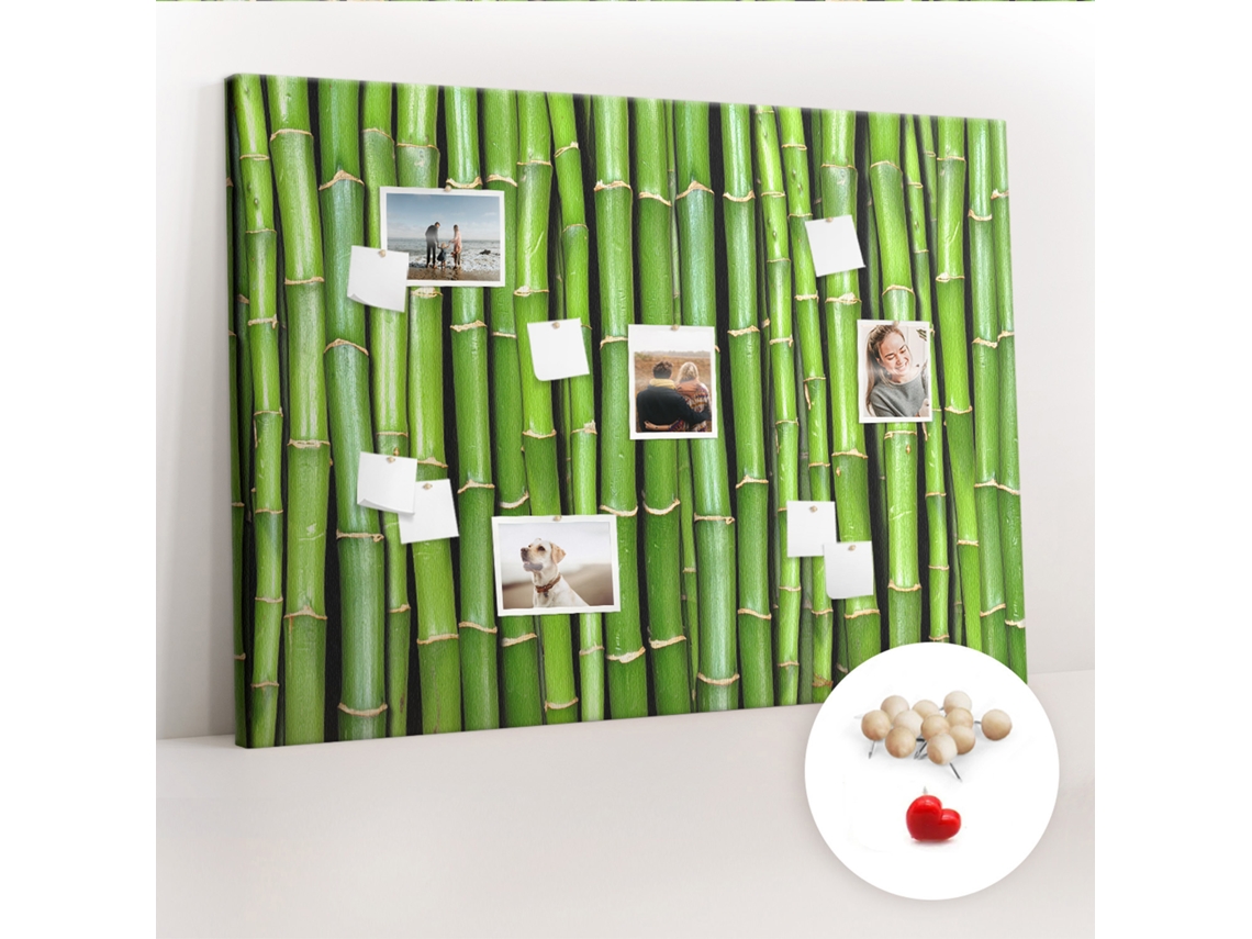 Quadro De Cortiça Parede De Bambu Para O Escritório Espelharte (140x100 Cm)