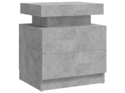 Mesa Cabeceira Derivados Madeira Cinzento Cimento MAISON EXCLUSIVE (45x35x52 cm)