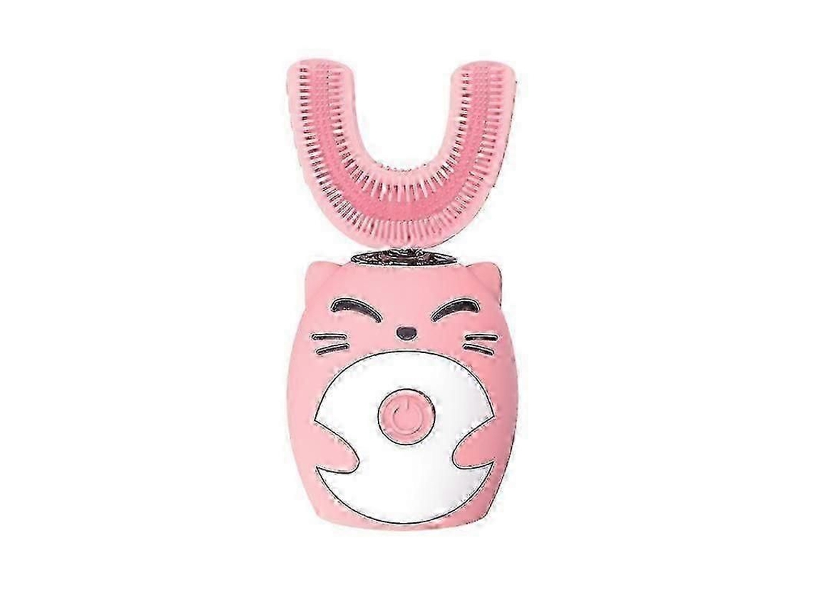 Escova de Dentes Elétrica Infantil Sônica Silicone com Limpeza Automática 360 ​​graus, Recarregável Via Usb, e M Formato U. GOKOCO