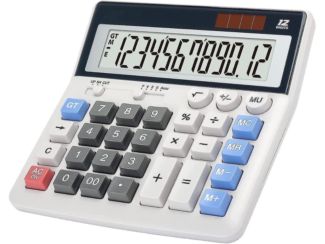 Calculadora de Mesa com Teclas Grandes e Visor Grande de 12 Dígitos BRILVIBERA