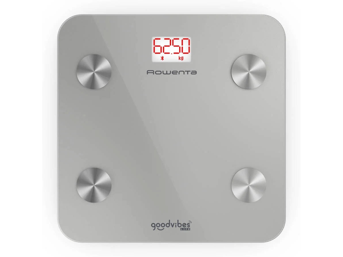 Balança Digital ROWENTA Goodvibes Life BR9600S1 (Peso máximo  160 kg - Bluetooth - Cinzento)